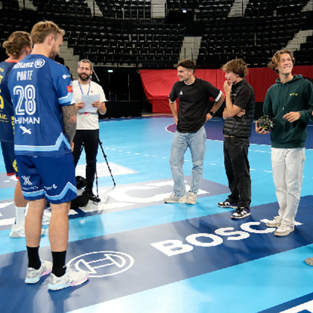 Media Day de la Ligue Nationale de Handball avec les étudiants AMOS.